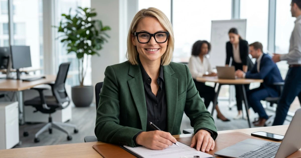 Administrative services manager at work
