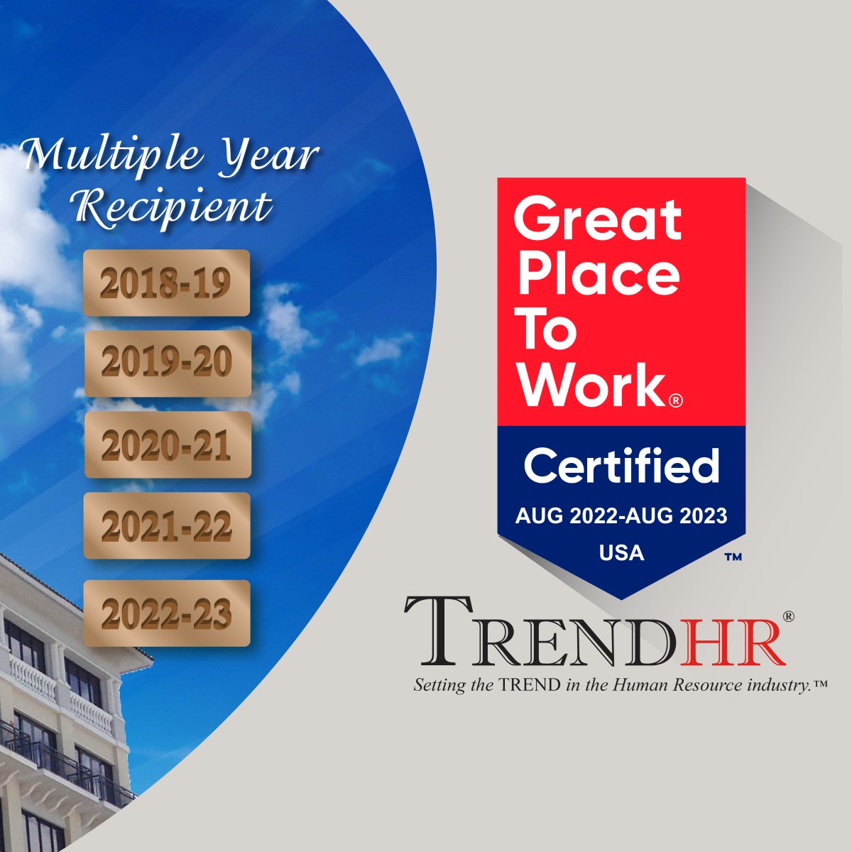 Certified a Great Place to Work